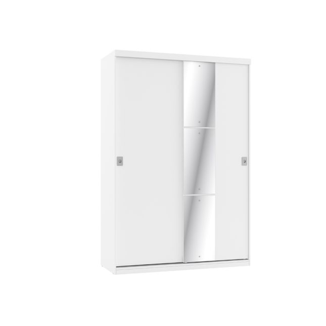 ROUPEIRO HARMONY 2 PORTAS BRANCO COM ESPELHO